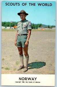 c1968's Norway Scouts Of The World Boy Scout Of America Youth Vintage Postcard