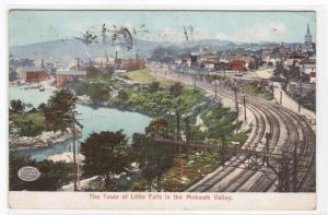 Railroad Tracks Mohawk Valley Little Falls New York 1917 postcard