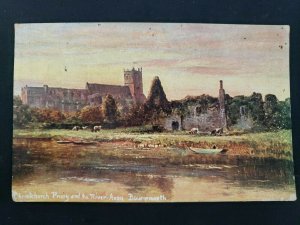Christchurch Priory and the River Avon, Bournemouth 1911 PC394