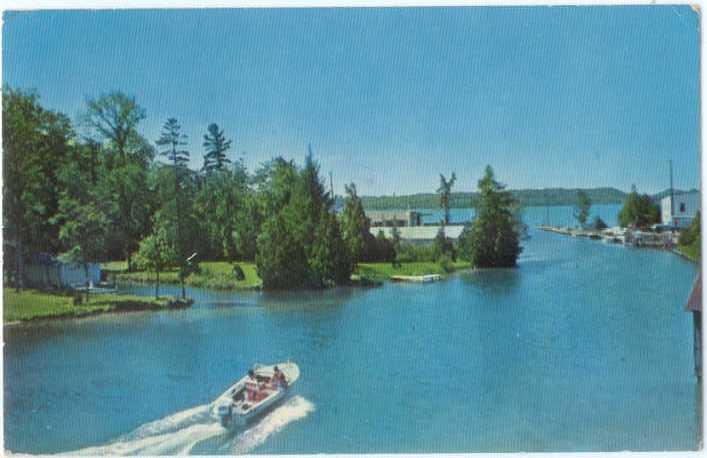 View at Clam River Village Michigan MI 1970