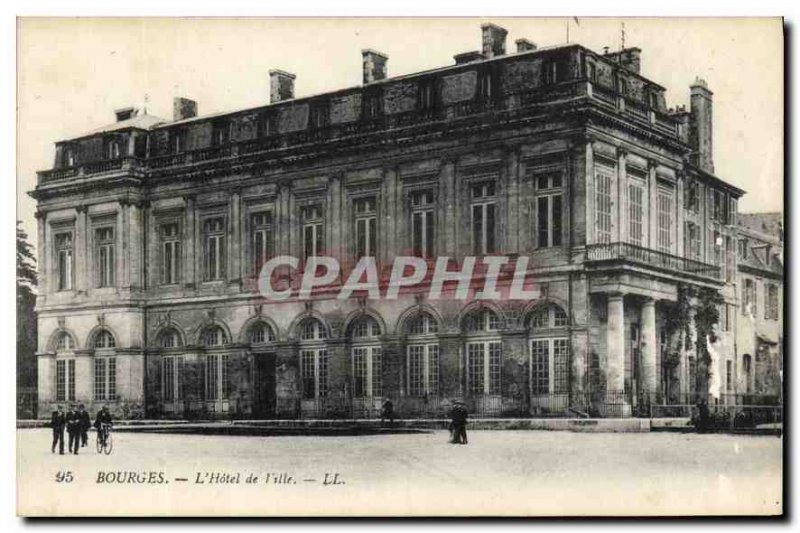 Old Postcard Bourges Hotel de Ville