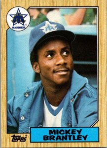 1987 Topps Baseball Card Mickey Brantley Seattle Mariners sk3323