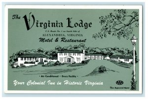 1908 The Virginia Lodge, US Route 1 Alexandria Virginia VA Advertising Postcard 