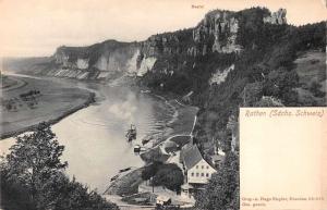 Rathen Germany Birds Eye View Bastei Antique Postcard J77877