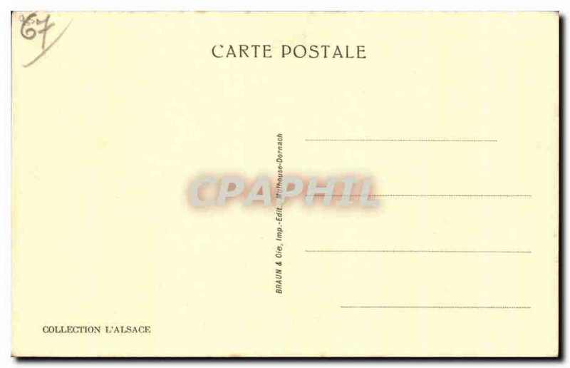 Old Postcard Alsace Storks nest