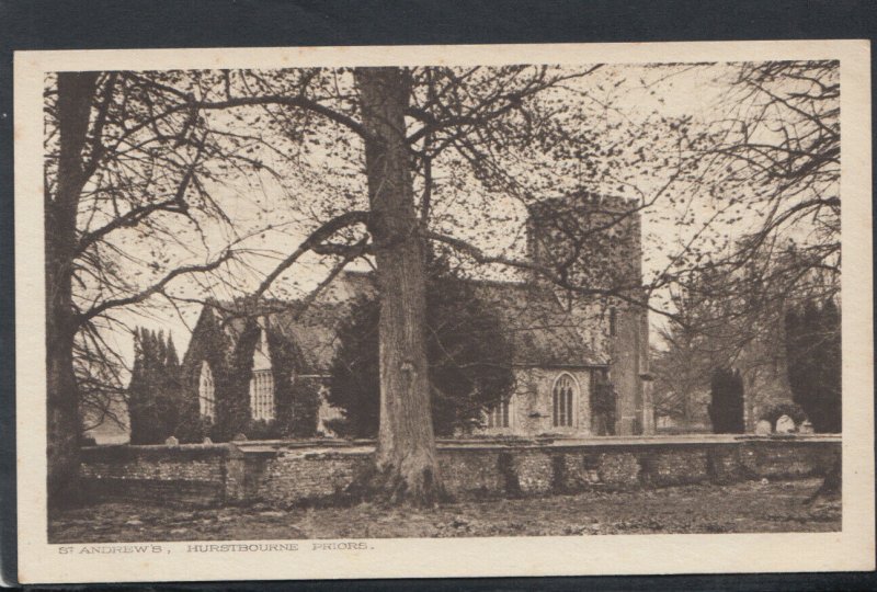 Hampshire Postcard - St Andrew's Church, Hurstbourne Priors RS17796 