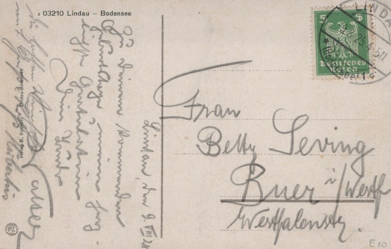 Alemania Lindau Bodensee Postal Antigua 03.79 