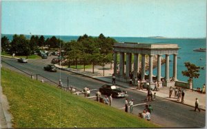 Massachusetts Plymouth Portico Over Plymouth Rock