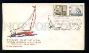 273664 POLAND 1968 year LIGHTHOUSE Yahts cancellation COVER