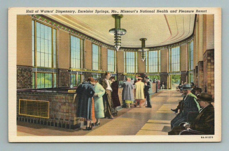 Hall of Waters' Dispensery, Excelsior Springs, MO Missouri Postcard