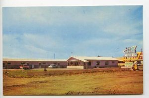 South Raton NM Texan Motel US 87 - 64 Old Cars Postcard