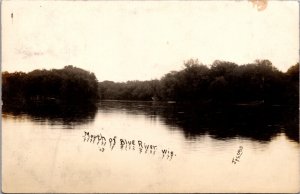 Real Photo Postcard Mouth of Blue River, Wisconsin