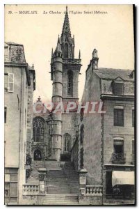 Old Postcard Morlaix the bell tower of the church of St Melaine