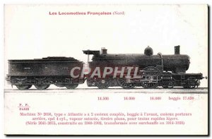 Postcard Old Train Locomotive 2656 machine guy Atlantic