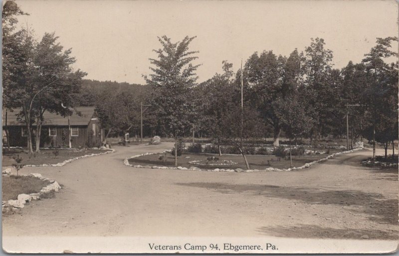 RPPC Postcard Veterans Camp 94 Ebgemere PA