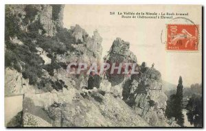 Old Postcard La Vallee Sioul Roch Armand road of Chateauneuf has Ebreuil