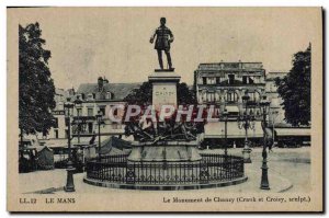 Old Postcard Le Mans Monument Chanzy Militaria