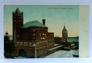 Toronto Ontario Canada Union Station Vintage Postcard 