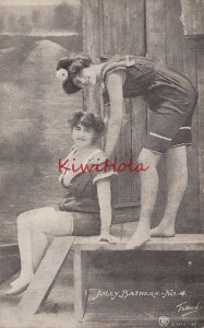 Postcard Risque Women Bathing Suits Jolly Bathers No 4