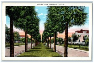 c1920 Victory Drive Forest City Paris South Savannah Georgia GA Vintage Postcard