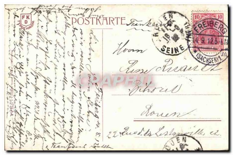 Old Postcard Freiberg i u Jacobikirche Its Dresdner Str