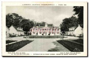 Old Postcard International Colonial Exposition Paris 1931 Section From USA Re...