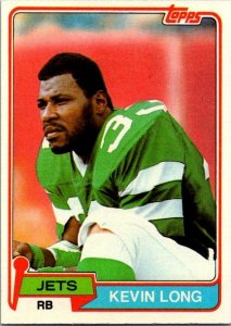 1981 Topps Football Card Kevin Long New York Jets sk10302
