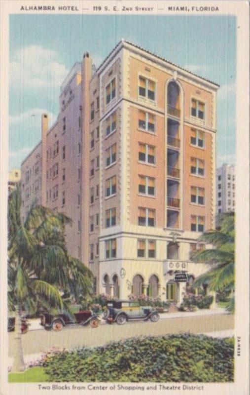 Florida Miami The Alhambra Hotel 1954 Curteich