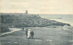 UK postcard England POrtsmouth East cliff Cromer castle pier beach 1911