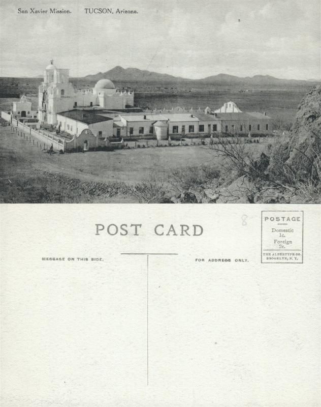 TUCSON AZ SAN XAVIER MISSION VINTAGE POSTCARD