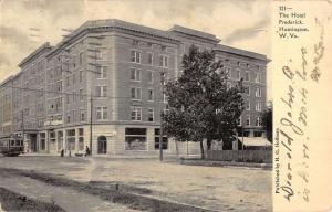 Huntington West Virginia Hotel Frederick Street View Antique Postcard K30353