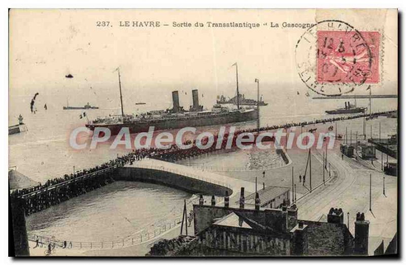 Old Postcard Le Havre Released From Transatlantic Gascony