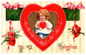 Children , Valentine ,Girl , Heart ,Bows