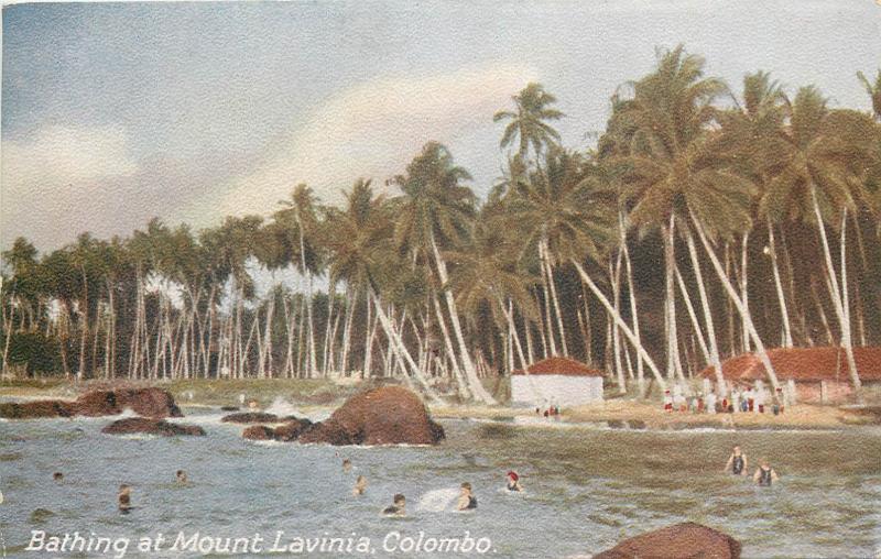 Bathing at Mount Lavinia Ceylon Colombo