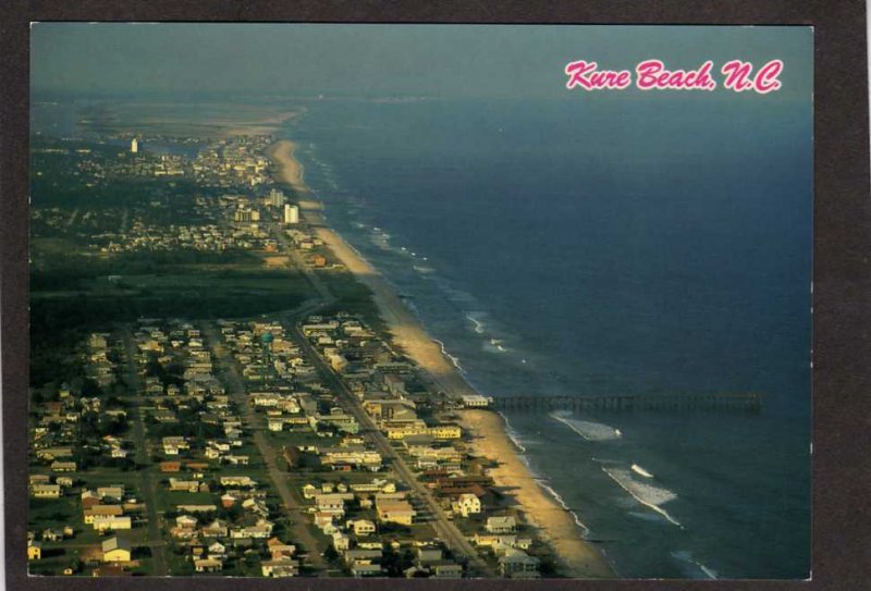 NC Aerial View Kure Beach Pleasure Island North Carolina Hotels Cottages