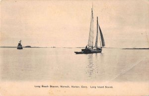 Norwalk Connecticut Harbor Long Beach Beacon Vintage Postcard AA21195