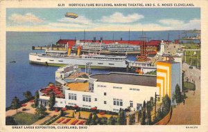 Horticulture Building Marine Theater Steamer Exposition Cleveland Ohio postcard