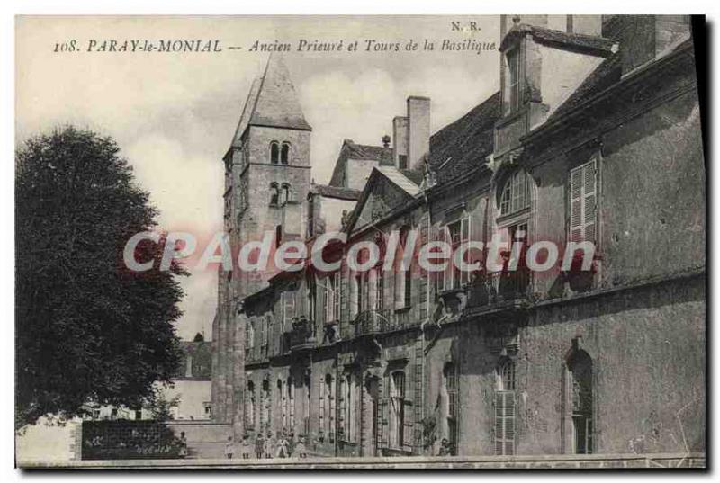 Old Postcard Paray Monial Old Prioress and tours of the Basilica