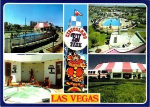 Las Vegas, NV Nevada CIRCUSLAND RV PARK Circus Circus Hotel Camping 4X6 Postcard