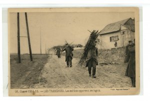 Military - WWI, The Slices. Soldiers Carry the Bundles