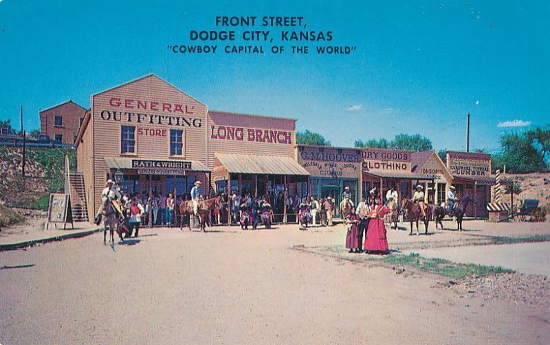 General Outfitting Store and Long Branch Saloon - Dodge City KS, Kansas |  United States - Kansas - Other, Postcard