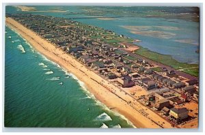 Ocean City Maryland Postcard Aerial View Ocean City Atlantic Sinepuxent c1960's