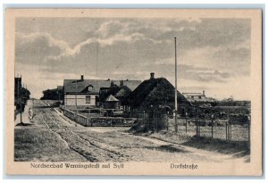 c1920's Village Street Nordseebad Wenningstedt on Sylt Germany Postcard