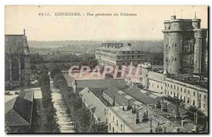 Old Postcard General view of the Chateau Vincennes