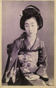 japan, Beautiful Geisha Lady in Kimono (1910s) Postcard