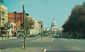 USA Washington D.C View of Pennsylvania Avenue Vintage Postcard 07.39