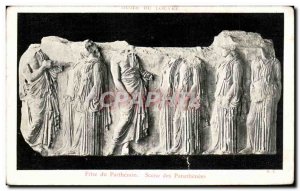 Old Postcard Frieze of the Parthenon Panathenaic szene Greece Greece