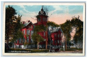 c1910 Saxton Hospital Exterior Building Utica New York Vintage Antique Postcard