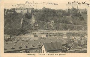 Town View Postcard Luxemburg  Parliment House Catholic church