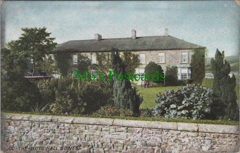 Co Durham Postcard - Bowes, The Boys Hall  DC2600